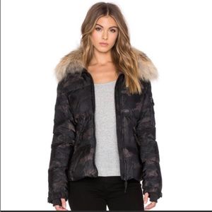 SAM. NEW YORK Camo Fur Freestyle Jacket (XS)